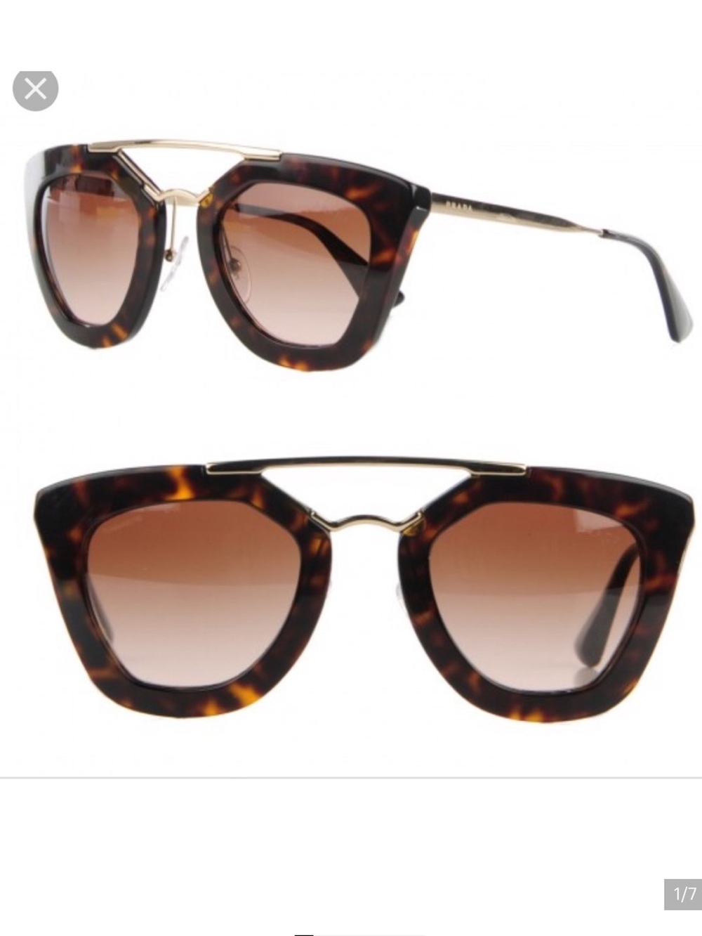 Prada Cinema SPR 09Q Brown Tortoise Sunglasses Designer Frames